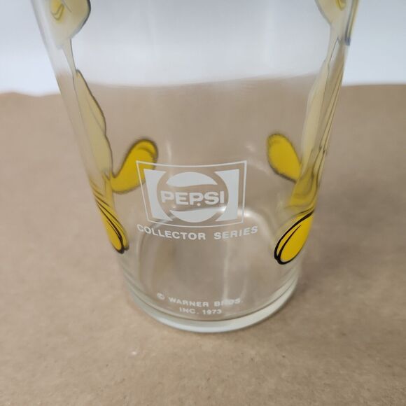 Vintage 1973 Looney Tunes Tweety Bird Warner Bros Pepsi Collector Series Glass - Picture 5 of 8